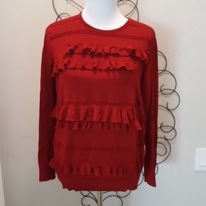 Diane von Furstenberg top with ruffles